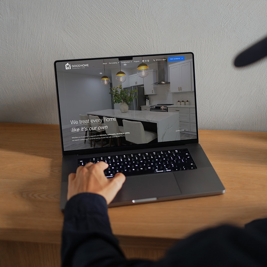 Good Home Construction Laptop view